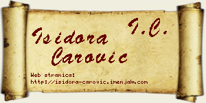 Isidora Čarović vizit kartica